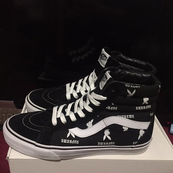 Supreme | Shoes | X Playboy X Supreme Vans Black Sk8 Hi Z 9 | Poshmark